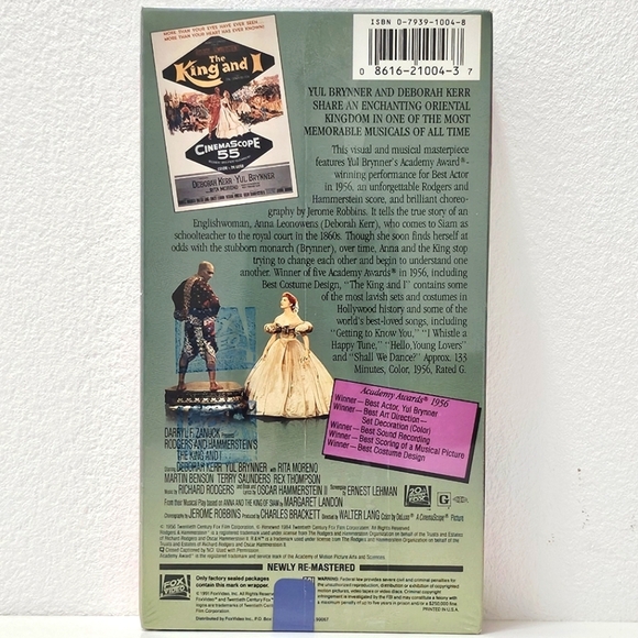 Rodgers & Hammerstein's The King & I Movie VHS Tape - Picture 8 of 15